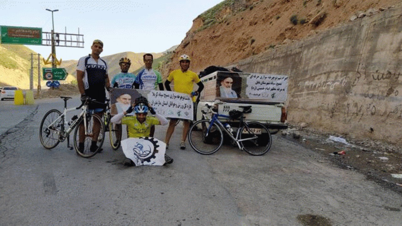تیم دوچرخه سواری مازندران روانه مرقد مطهر حضرت امام شد