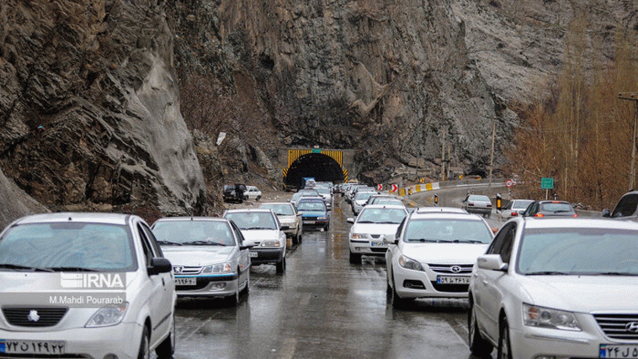 ترافیک روان در جاده های بارانی مازندران