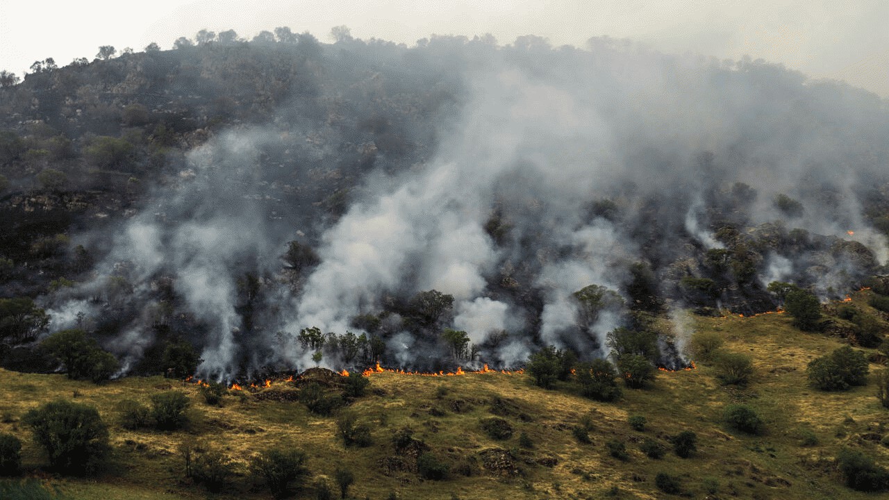 خطر آتش سوزی در مراتع و جنگل‌های مازندران